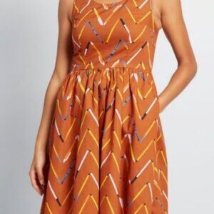 Modcloth Optimistic Effect Orange Pencil Dress size 4X